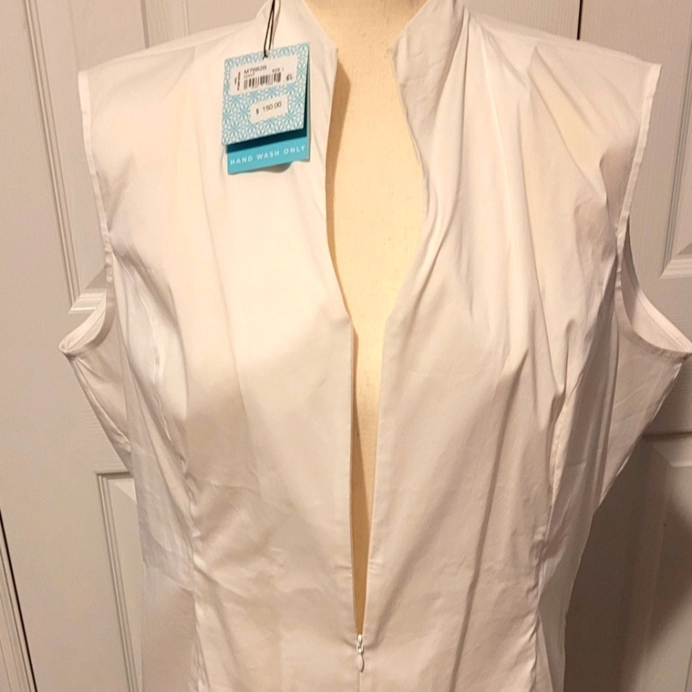 White Sleeveless Blouse